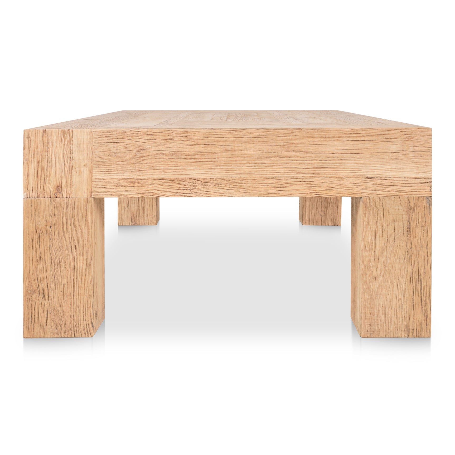 Evander Aged Oak Rectangle Coffee Table - Ornate Home