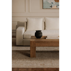 Evander Aged Oak Rectangle Coffee Table - Ornate Home