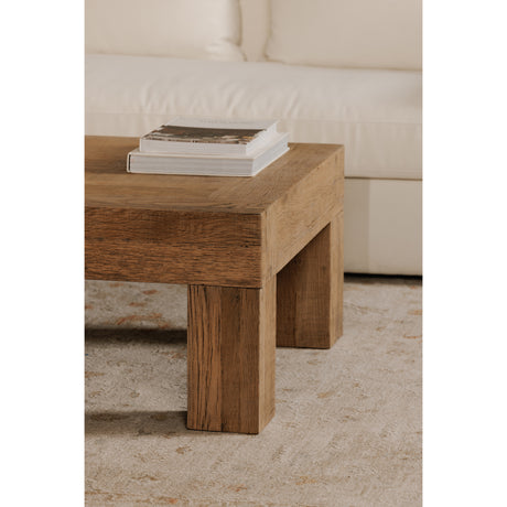 Evander Aged Oak Rectangle Coffee Table - Ornate Home