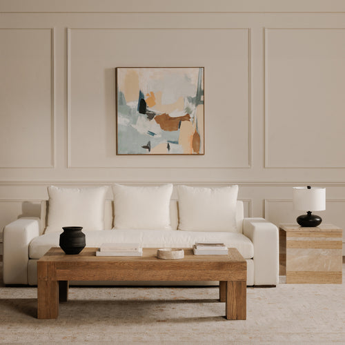 Evander Aged Oak Rectangle Coffee Table - Ornate Home