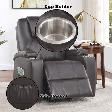 Evander Brown Power Lift Recliner - Ornate Home