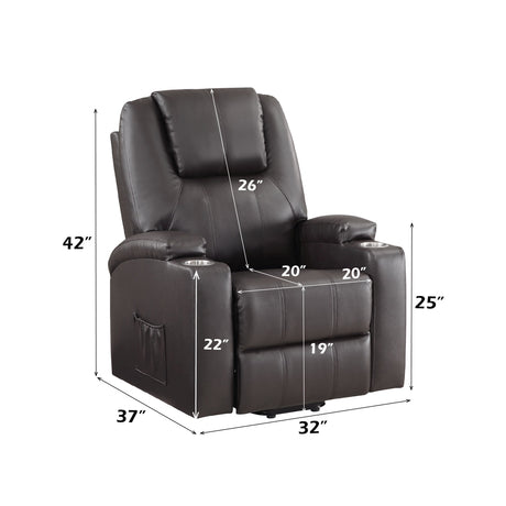 Evander Brown Power Lift Recliner - Ornate Home