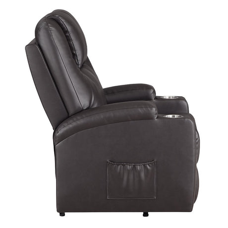 Evander Brown Power Lift Recliner - Ornate Home