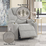 Evander Gray Power Lift Recliner - Ornate Home