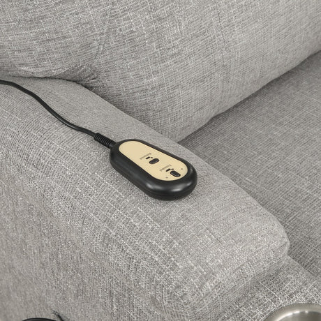 Evander Gray Power Lift Recliner - Ornate Home