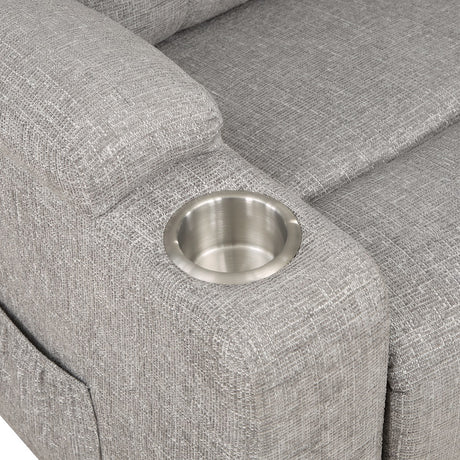 Evander Gray Power Lift Recliner - Ornate Home