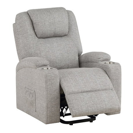 Evander Gray Power Lift Recliner - Ornate Home