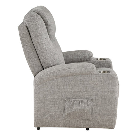 Evander Gray Power Lift Recliner - Ornate Home
