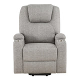 Evander Gray Power Lift Recliner - Ornate Home