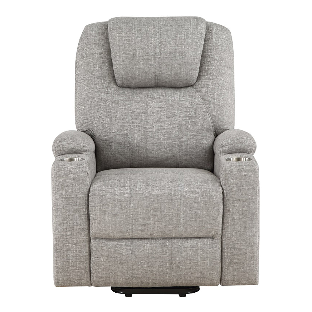 Evander Gray Power Lift Recliner - Ornate Home