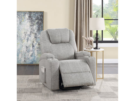 Evander Gray Power Lift Recliner - Ornate Home