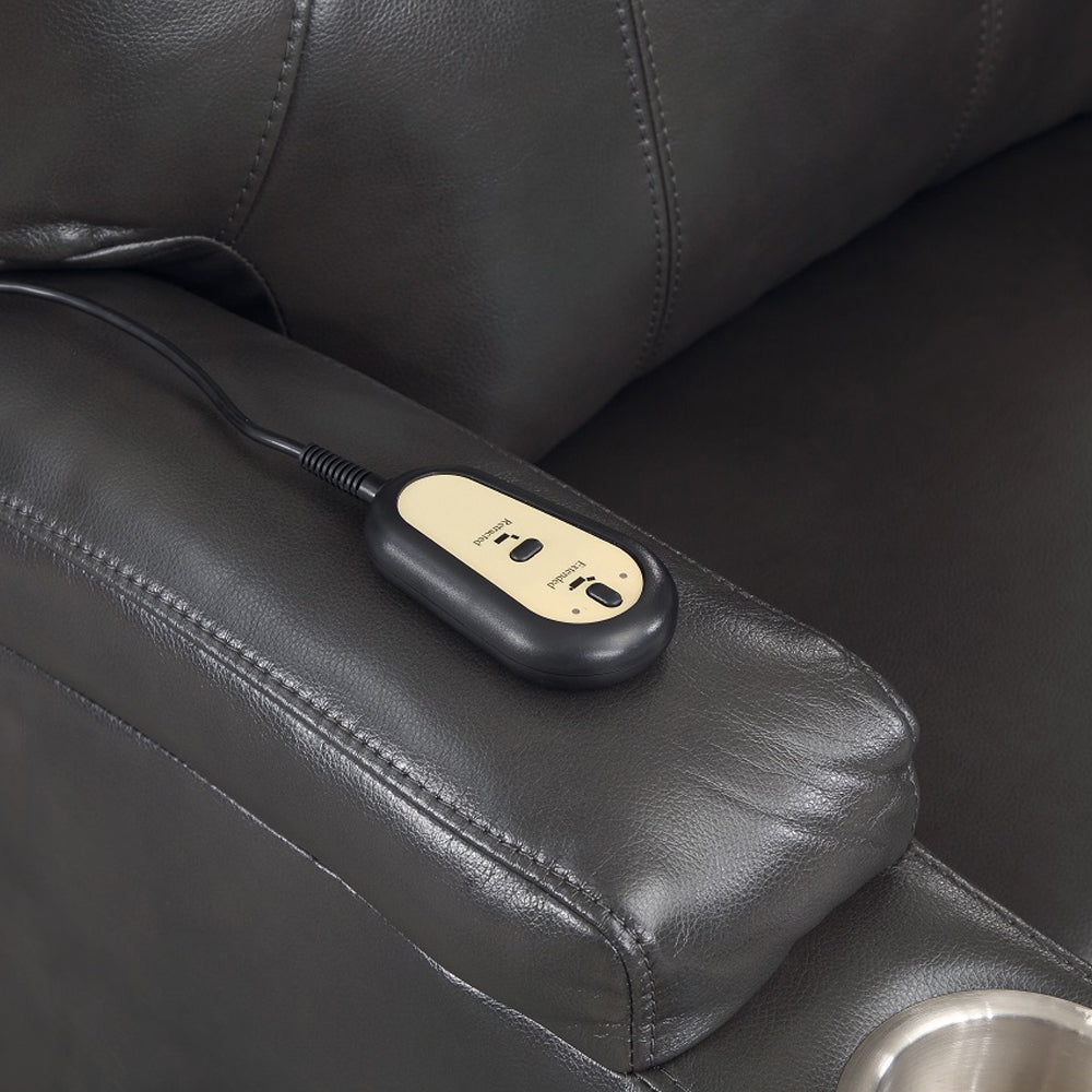 Evander Gunmetal Power Lift Recliner - Ornate Home