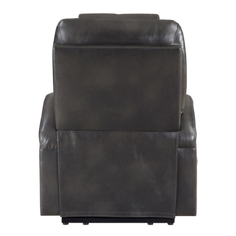 Evander Gunmetal Power Lift Recliner - Ornate Home