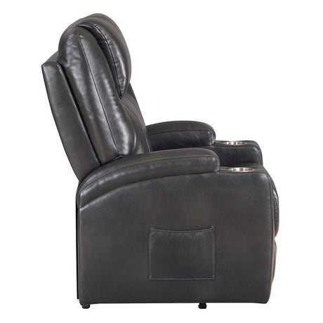 Evander Gunmetal Power Lift Recliner - Ornate Home