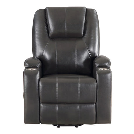Evander Gunmetal Power Lift Recliner - Ornate Home