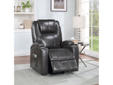 Evander Gunmetal Power Lift Recliner - Ornate Home