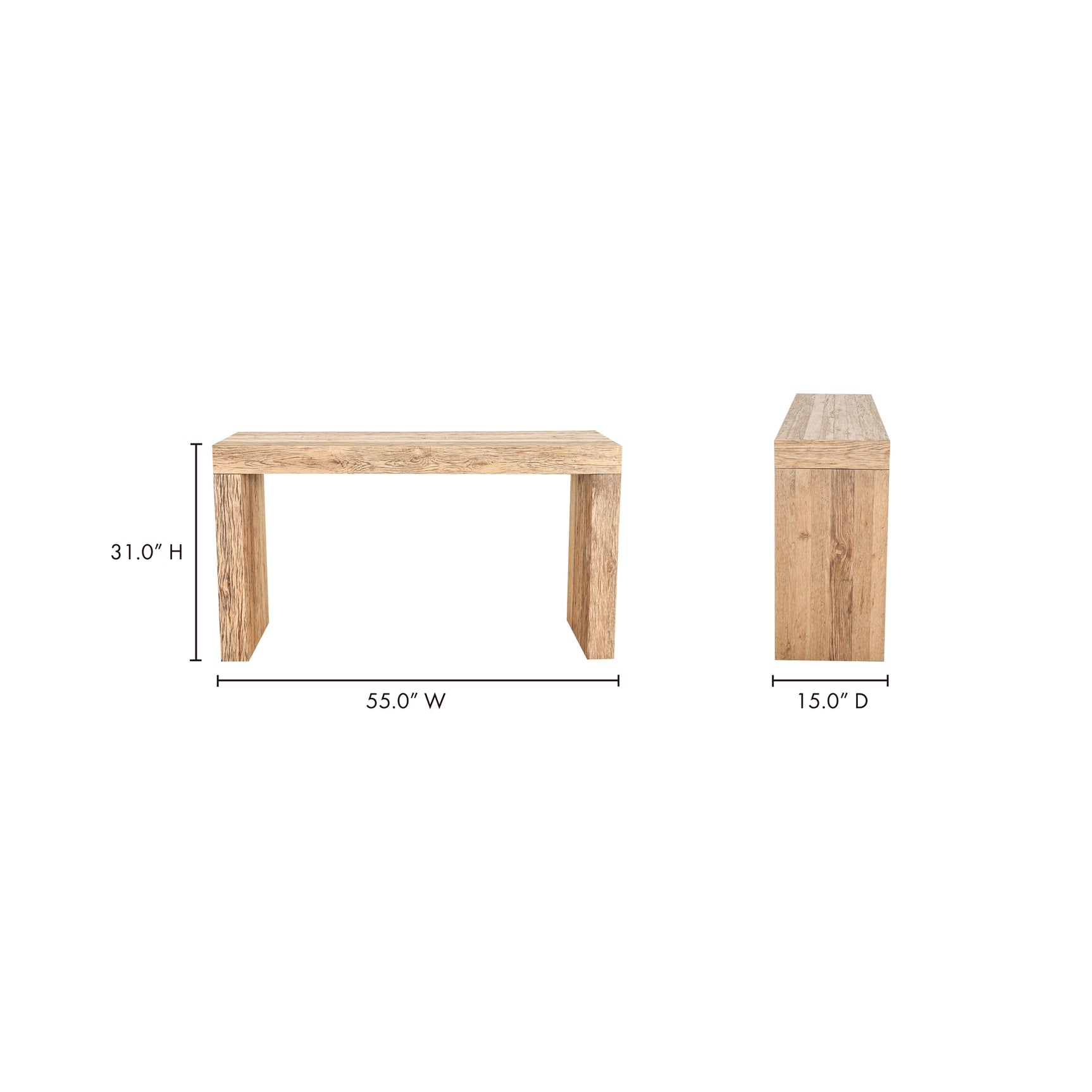Evander Natural Console Table - Ornate Home