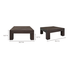 Evander Rustic Brown Coffee Table - Ornate Home