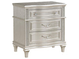 Evangeline Silver Oak 3-drawer Nightstand - Ornate Home