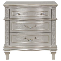 Evangeline Silver Oak 3-drawer Nightstand - Ornate Home