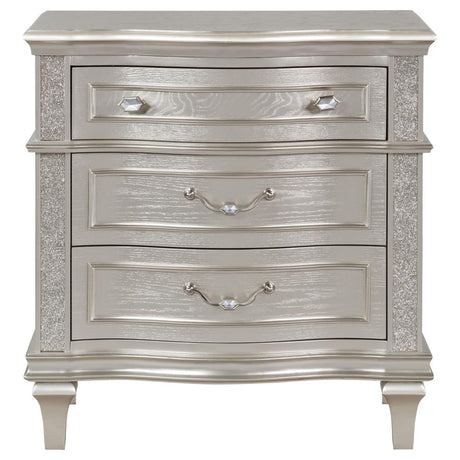 Evangeline Silver Oak 3-drawer Nightstand - Ornate Home