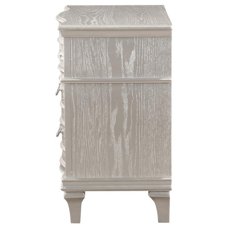 Evangeline Silver Oak 3-drawer Nightstand - Ornate Home