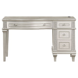 Evangeline Silver Oak 4-drawer Vanity Desk Makeup Table - Ornate Home