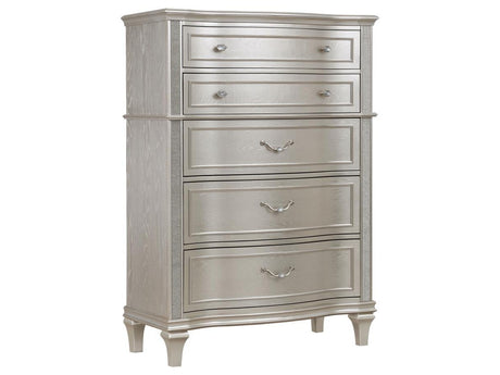 Evangeline Silver Oak 6-drawer Chest - Ornate Home