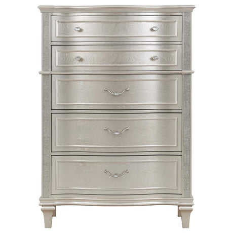 Evangeline Silver Oak 6-drawer Chest - Ornate Home