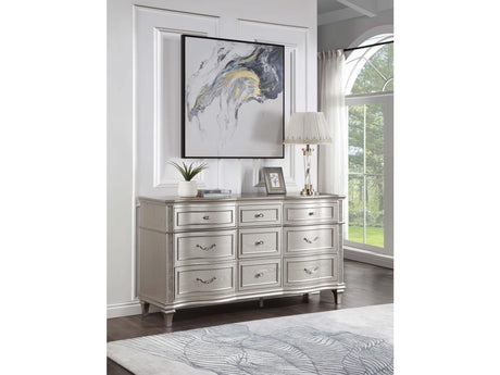 Evangeline Silver Oak 9-drawer Dresser - Ornate Home