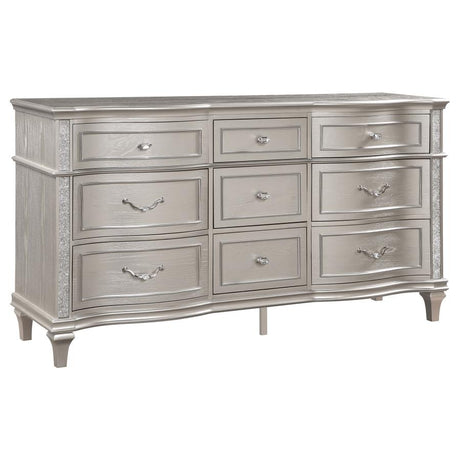 Evangeline Silver Oak 9-drawer Dresser - Ornate Home
