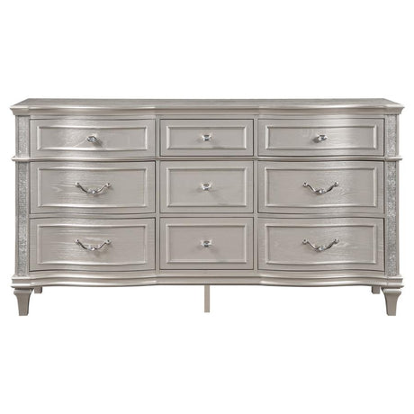 Evangeline Silver Oak 9-drawer Dresser - Ornate Home