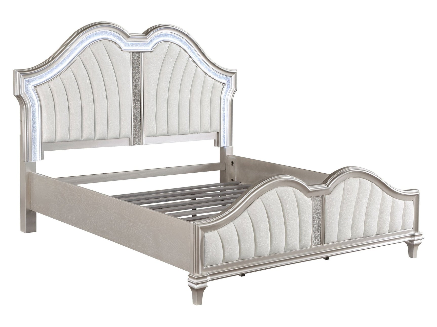 Evangeline Silver Oak California King Panel Bed - Ornate Home