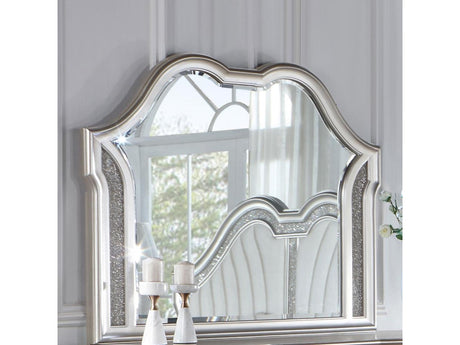 Evangeline Silver Oak Dresser Mirror - Ornate Home