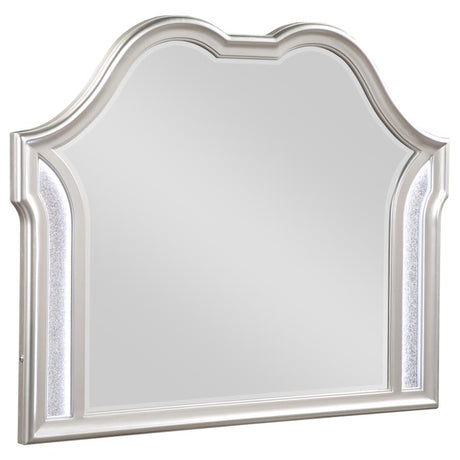 Evangeline Silver Oak Dresser Mirror - Ornate Home