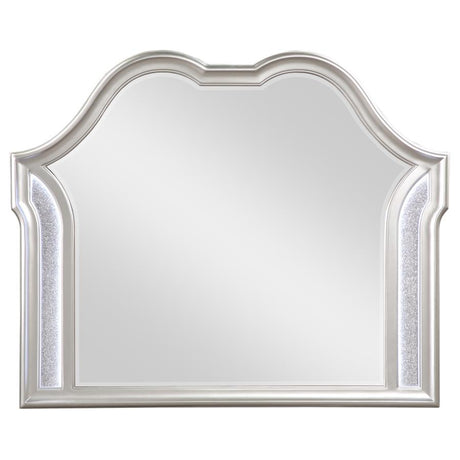 Evangeline Silver Oak Dresser Mirror - Ornate Home