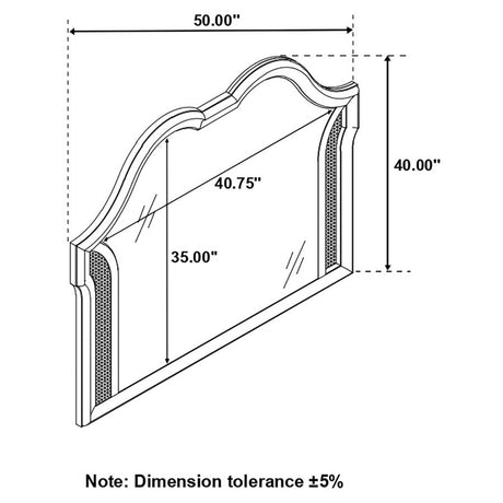 Evangeline Silver Oak Dresser Mirror - Ornate Home