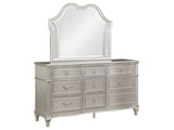 Evangeline Silver Oak Dresser and Mirror - Ornate Home