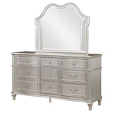 Evangeline Silver Oak Dresser and Mirror - Ornate Home