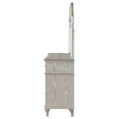 Evangeline Silver Oak Dresser and Mirror - Ornate Home