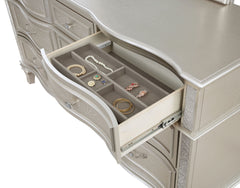 Evangeline Silver Oak Dresser and Mirror - Ornate Home