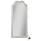 Evangeline Silver Oak Full Length LED Light Floor Mirror - Ornate Home