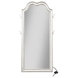 Evangeline Silver Oak Full Length LED Light Floor Mirror - Ornate Home