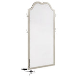 Evangeline Silver Oak Full Length LED Light Floor Mirror - Ornate Home