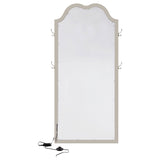 Evangeline Silver Oak Full Length LED Light Floor Mirror - Ornate Home