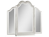 Evangeline Silver Oak Tri-Fold Vanity Mirror - Ornate Home