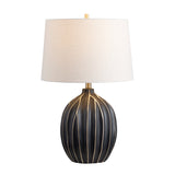 Evans Black/Oatmeal Table Lamp - Ornate Home