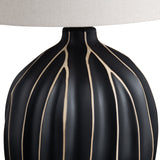 Evans Black/Oatmeal Table Lamp - Ornate Home