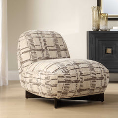 Evans Brown Modern Armless Accent Chair - Ornate Home