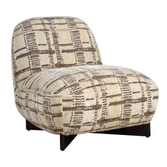 Evans Brown Modern Armless Accent Chair - Ornate Home